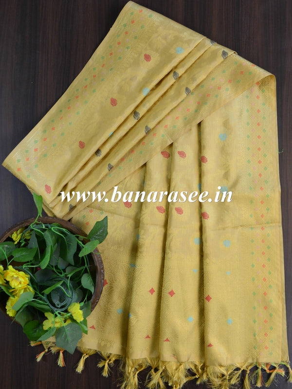 Banarasee Art Silk Jaal Design Dupatta-Beige