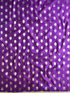 Banarasee Handloom Pure Silk Zari Buti Salwar Kameez Fabric With Dupatta-Purple