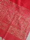 Pure Handloom Khadi Cotton Hand-Dyed Batik Pattern Salwar Kameez Dupatta Set-Red