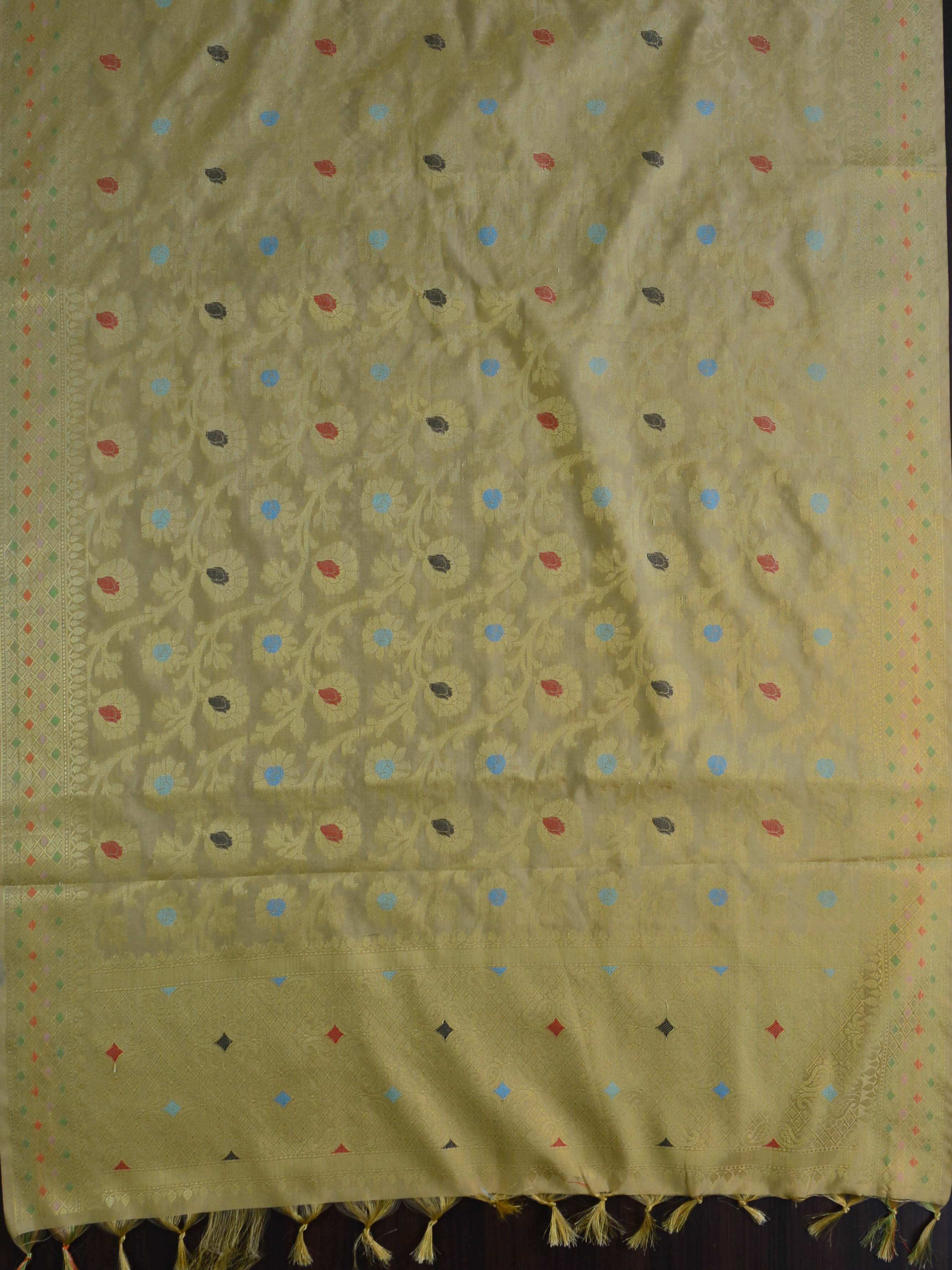 Banarasee Art Silk Jaal Design Dupatta-Beige