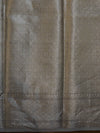 Banarasee Organza Mix Saree With Buti Design & Zari Border-Ivory white