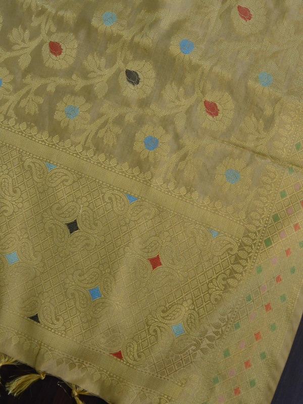 Banarasee Art Silk Jaal Design Dupatta-Beige
