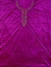 Banarasee Hand-Embroidered Velvet Salwar Kameez Set-Magenta