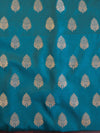 Banarasee Cotton Silk Saree With Hand-Embroidery Work-Green