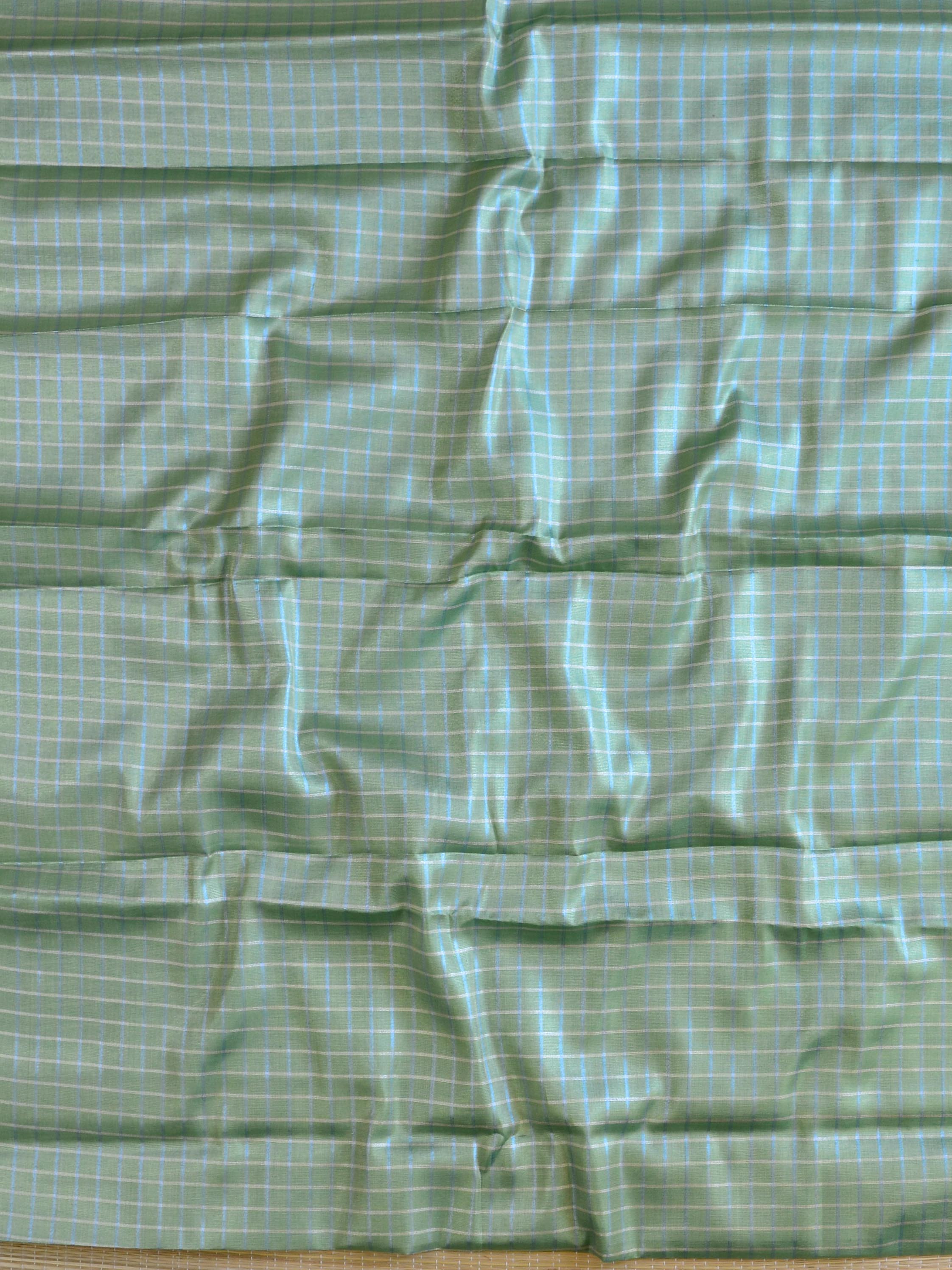 Banarasee Tissue Salwar Kameez Fabric With Contrast Silk Dupatta-Green & Wine
