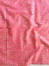 Pure Handloom Khadi Cotton Hand-Dyed Batik Pattern Salwar Kameez Dupatta Set-Red