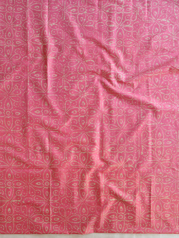 Pure Handloom Khadi Cotton Hand-Dyed Batik Pattern Salwar Kameez Dupatta Set-Red