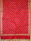 Banarasee Salwar Kameez Glossy Semi Silk Fabric-Red