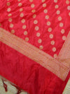 Banarasee Salwar Kameez Glossy Semi Silk Fabric-Red
