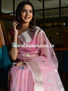 Banarasee Organza Mix Saree With Buti Design & Zari Border-Pink