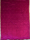 Banarasee Hand-Embroidered Velvet Salwar Kameez Set-Magenta