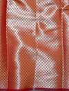Kanjivaram Art Silk Saree With Antique Zari Jaal Design-Red
