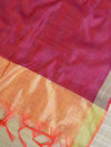 Banarasee Cotton Silk Salwar Kameez Ghichha Buti Fabric & Dupatta-Purple & Maroon