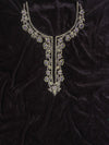 Banarasee Hand-Embroidered Velvet Salwar Kameez Set-Brown