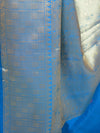 Kanjivaram Art Silk Saree With Antique Zari Jaal Design-Blue
