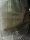 Banarasee Organza Mix Saree With Buti Design & Zari Border-Pastel Green