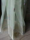 Banarasee Organza Mix Saree With Buti Design & Zari Border-Pastel Green
