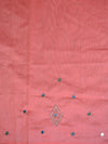Banarasee Chanderi Cotton Embroidery Salwar Kameez With Organza Dupatta Set-Peach & White