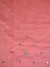 Banarasee Chanderi Cotton Embroidery Salwar Kameez With Organza Dupatta Set-Peach & White