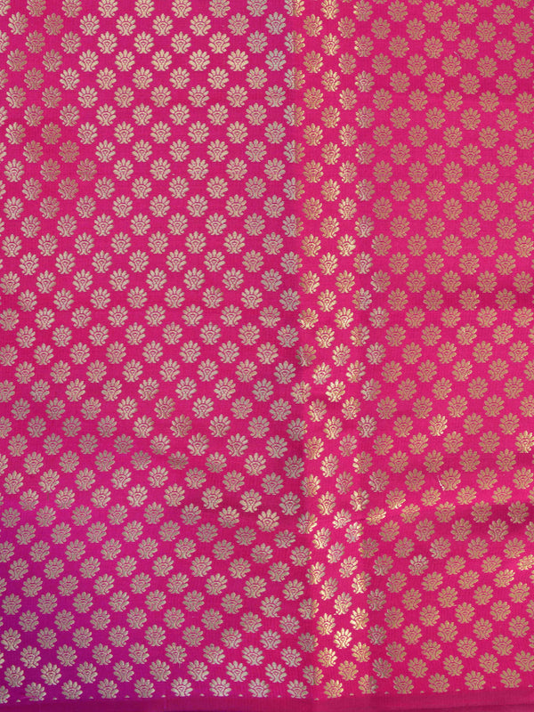 Banarasee Cotton Silk Saree With Hand-Embroidery Work-Pink