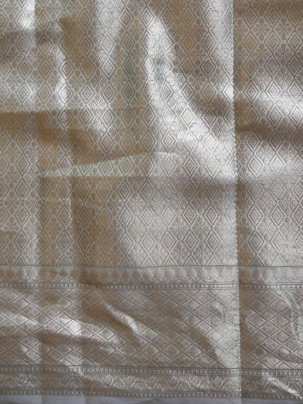 Banarasee Organza Mix Saree With Buti Design & Zari Border-Sky Blue