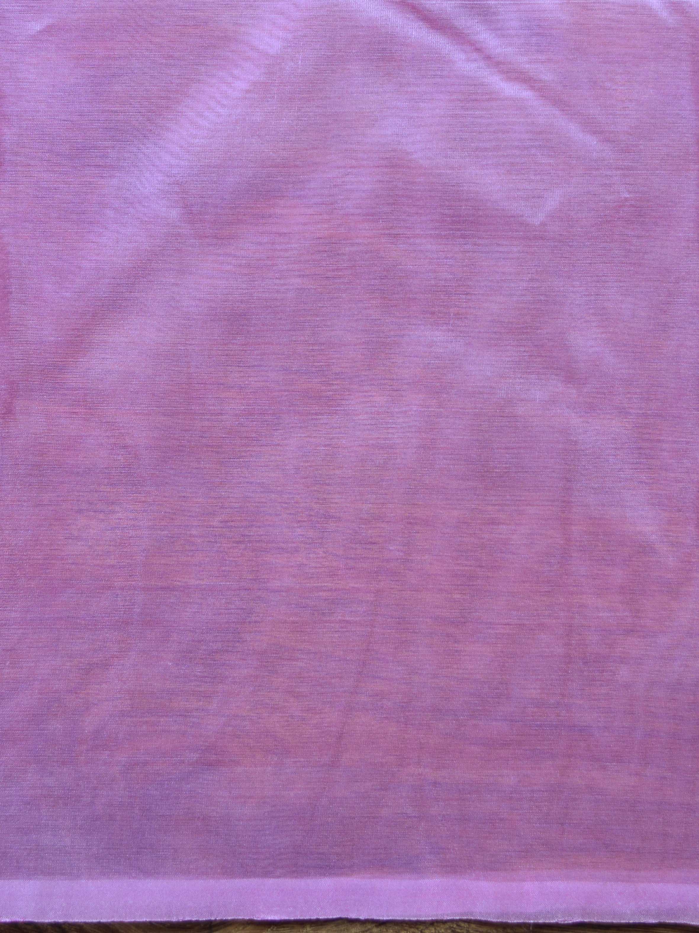Banarasee Handwoven Organza Silk Multicolour Resham Floral Embroidery Saree-Pink