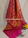 Banarasee Art Silk Jaal Design Dupatta-Pink