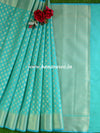 Banarasee Cotton Silk  Saree With Zari Buti & Border-Sea Green