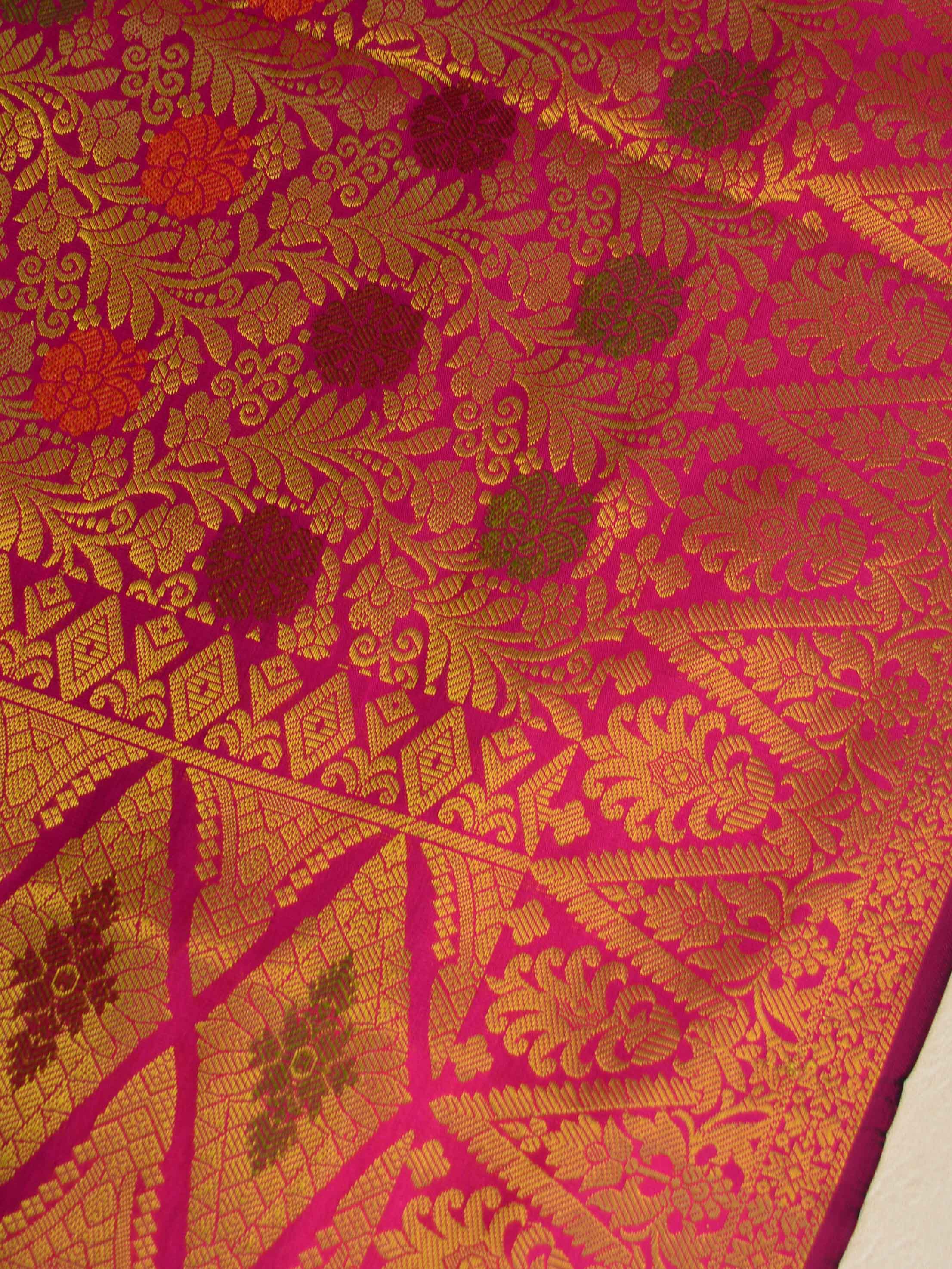 Banarasee Art Silk Jaal Design Dupatta-Pink