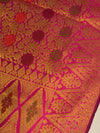 Banarasee Art Silk Jaal Design Dupatta-Pink