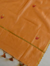 Banarasee Pure Chanderi Silk Hand-painted Salwar Kameez Set-Rust