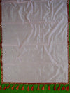 Banarasee Handloom Chanderi Brocade Border Saree With Mirror Work & Brocade Blouse-Pink & Maroon