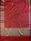 Banarasee Cotton Silk  Saree With Zari Buti & Border-Red
