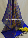 Banarasee Art Silk Jaal Design Dupatta-Blue