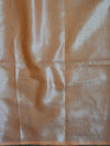 Banarasee Handloom Pure Linen By Tissue Saree-Peach