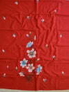 Banarasee Pure Chanderi Silk Hand-painted Salwar Kameez Set-Red