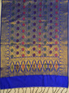 Banarasee Art Silk Jaal Design Dupatta-Blue