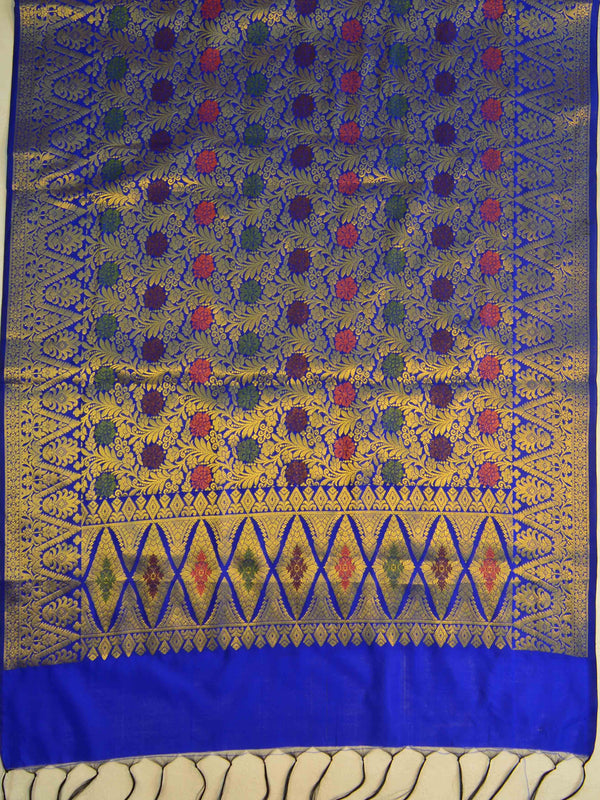 Banarasee Art Silk Jaal Design Dupatta-Blue