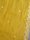 Banarase Kota Doria Heavy Hand-Embroidered Salwar Kameez Dupatta Set-Yellow