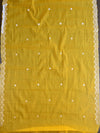 Banarase Kota Doria Heavy Hand-Embroidered Salwar Kameez Dupatta Set-Yellow