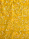 Banarase Kota Doria Heavy Hand-Embroidered Salwar Kameez Dupatta Set-Yellow