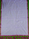 Banarasee Handloom Chanderi Brocade Border Saree With Mirror Work & Brocade Blouse-Purple