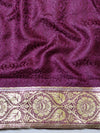 Banarasee Handwoven Art Silk Heavy Zari Buti Design Weaving Saree-Maroon