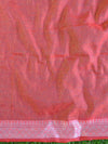 Banarasee Cotton Jamdani Saree With Resham Jaal-Peach