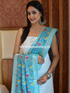 Banarasee Cotton Silk Multicolor Resham Work Dupatta-Blue