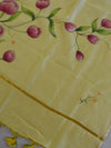 Banarasee Pure Chanderi Silk Hand-painted Salwar Kameez Set-Yellow