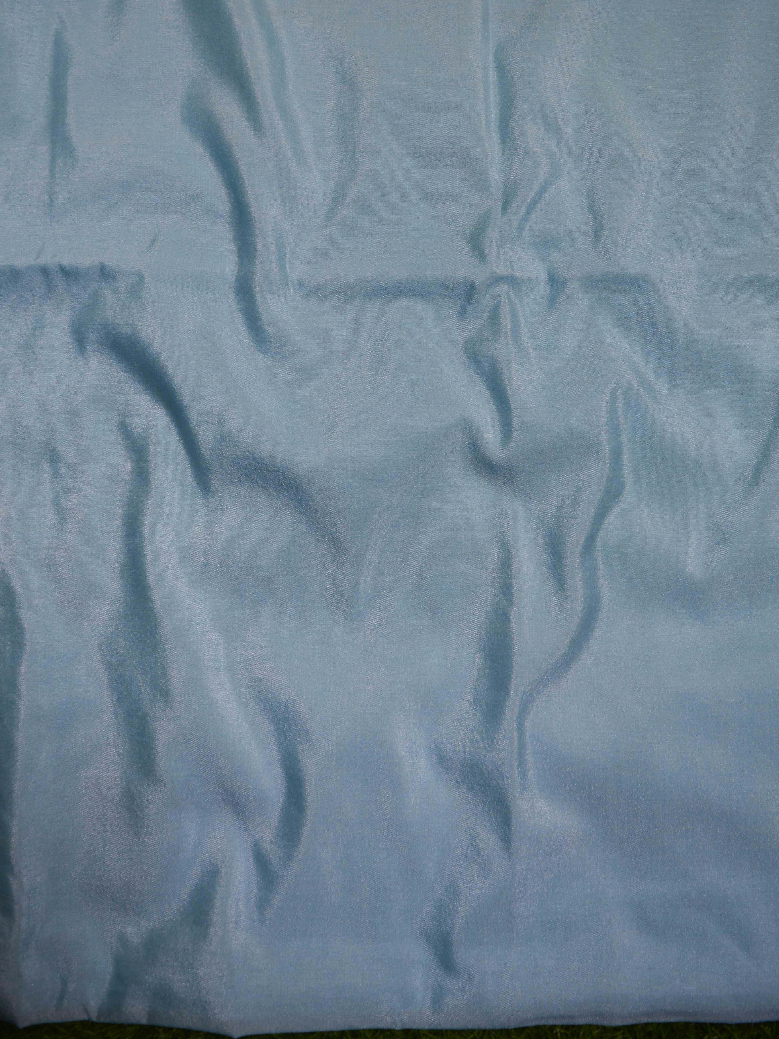 Banarasee Salwar Kameez Semi Katan Silk Zari Buti Fabric With Chiffon Dupatta-Sky Blue