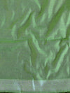 Banarasee Cotton Jamdani Saree With Resham Jaal-Green