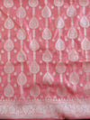 Banarasee Cotton Silk Salwar Kameez Fabric With Zari Work-Peach