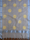 Banarasee Embroidered Gold Buta Design Organza Dupatta-Grey